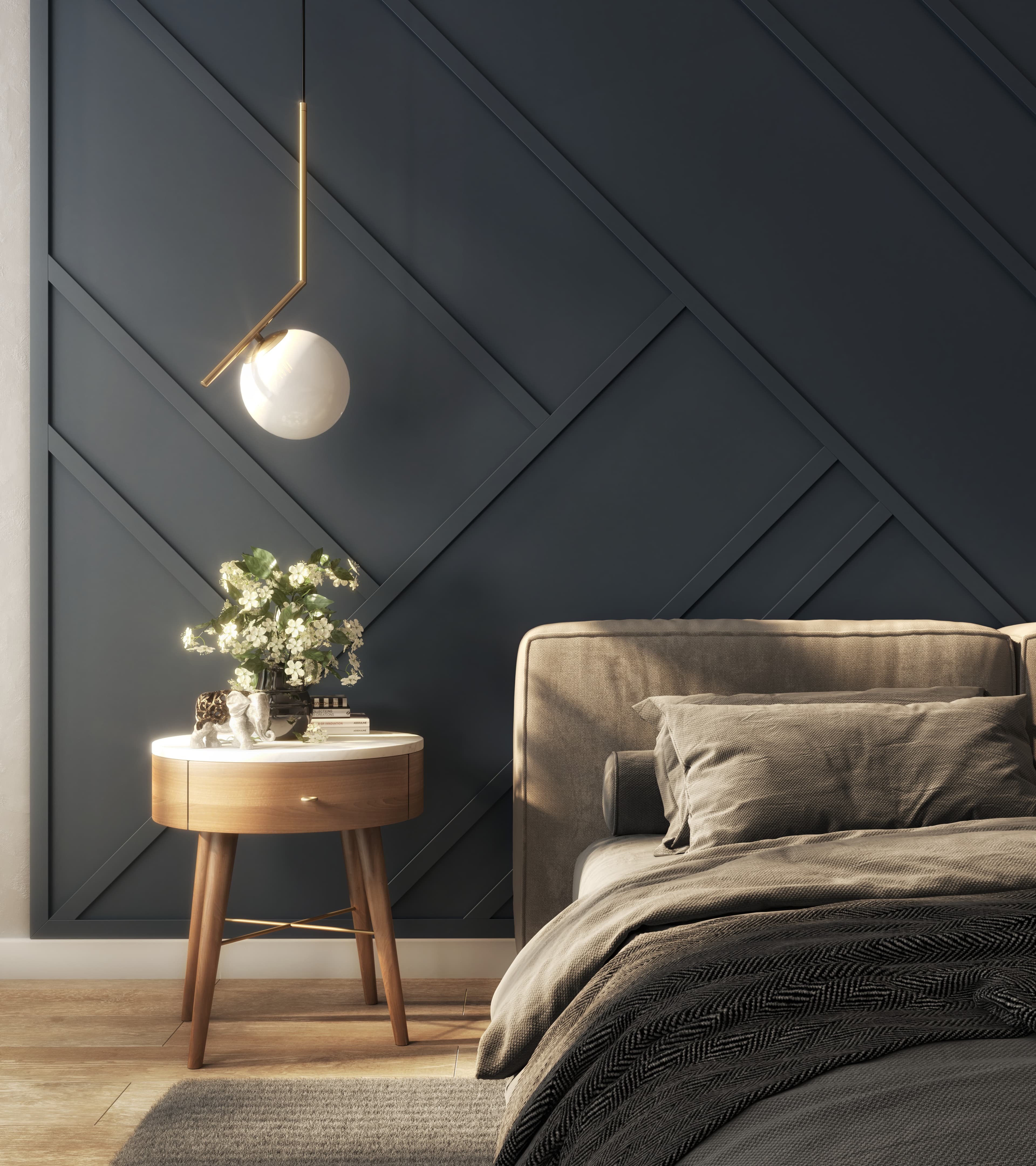 Geometric Panel Bedroom